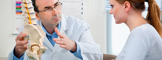 Image of a doctor talking to a patient