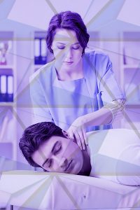 Image of a chiropractor adjusting a man's neck